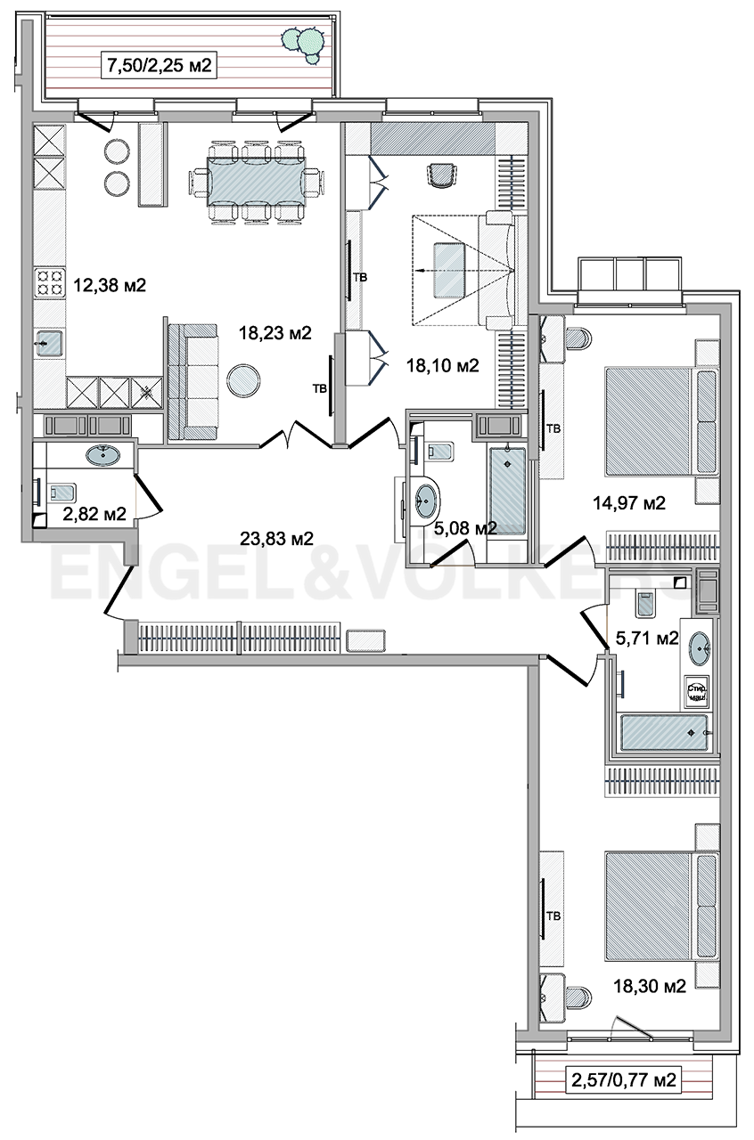 План квартиры № 44